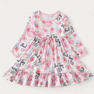 Best Day Ever Girls Minnie Mouse Twirl Dress
